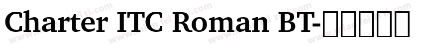 Charter ITC Roman BT字体转换